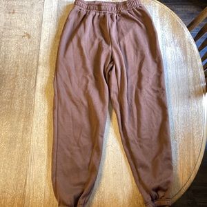 Brown fleece sweatpants